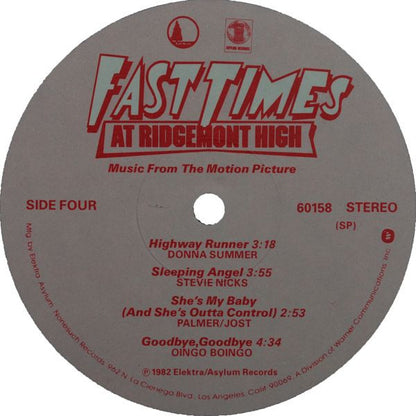 Various - Fast Times At Ridgemont High • Music From The Motion Picture