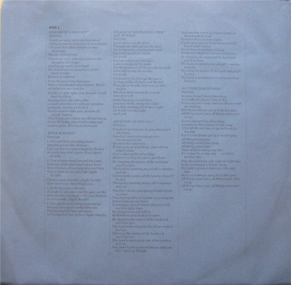 George Harrison - All Things Must Pass