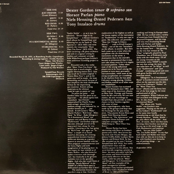 Dexter Gordon Quartet - Stable Mable