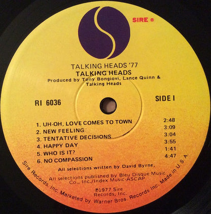Talking Heads - Talking Heads: 77