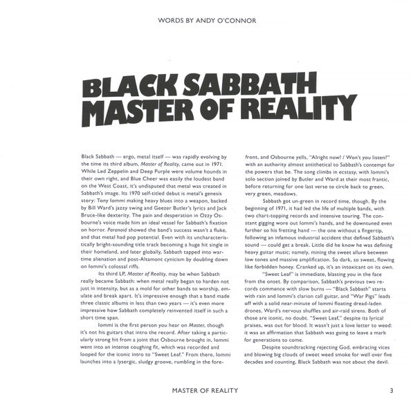 Black Sabbath - Master Of Reality