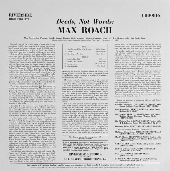 Max Roach - Deeds, Not Words