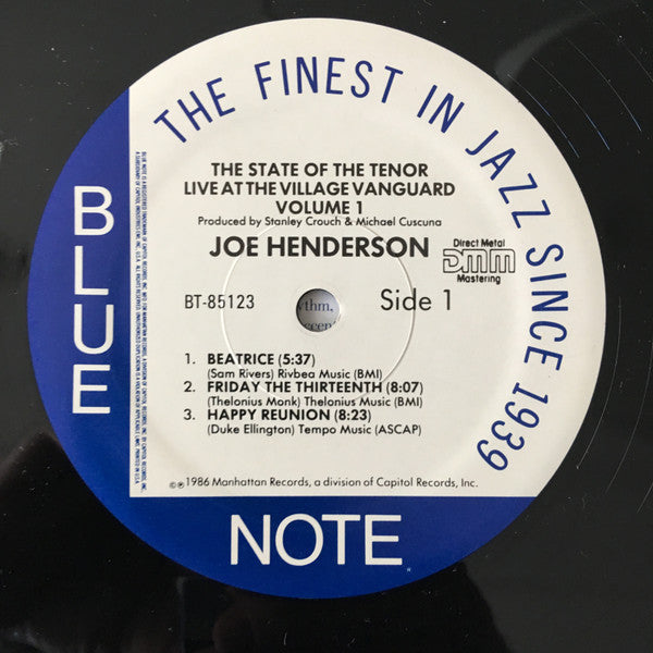Joe Henderson - The State Of The Tenor • Live At The Village Vanguard • Volume 1