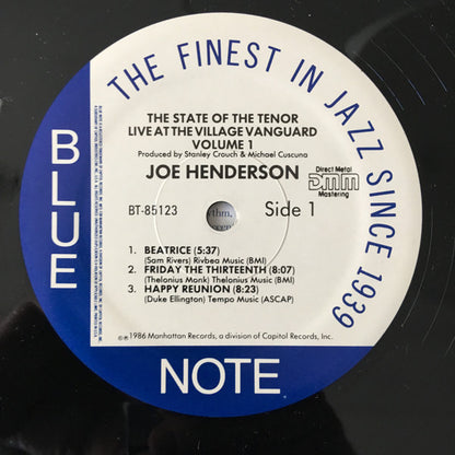 Joe Henderson - The State Of The Tenor • Live At The Village Vanguard • Volume 1