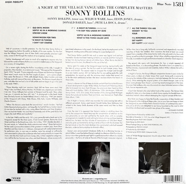 Sonny Rollins - A Night At The Village Vanguard: The Complete Masters
