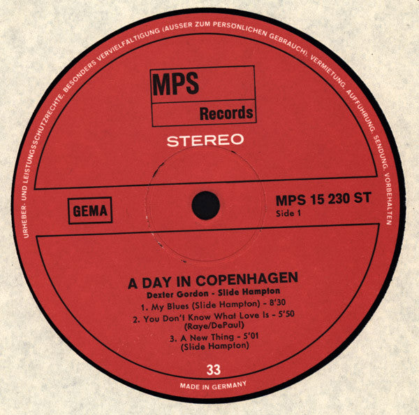 Dexter Gordon / Slide Hampton - A Day In Copenhagen