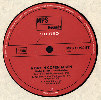 Dexter Gordon / Slide Hampton - A Day In Copenhagen