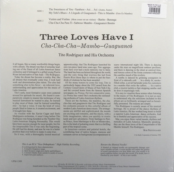 Tito Rodriguez & His Orchestra - Three Loves Have I : Cha-Cha-Cha-Mambo-Guaguanco