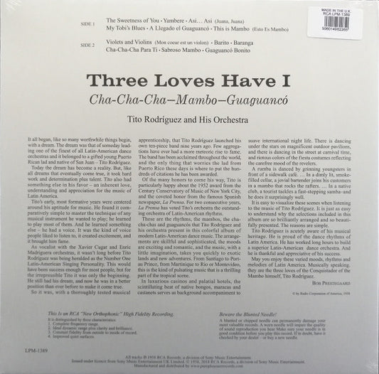 Tito Rodriguez & His Orchestra - Three Loves Have I : Cha-Cha-Cha-Mambo-Guaguanco